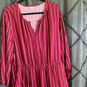 Old Navy Maroon striped Dress